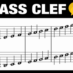 E flat major triad bass clef